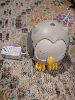 Cute Owl Night Light Humidifier - Gray and Yellow